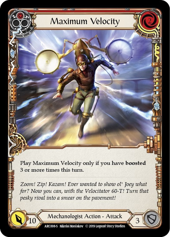 Image for Maximum Velocity (Arcane Rising) (ARC008) - Flesh and Blood TCG