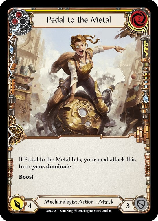 Image for Pedal to the Metal (Yellow) (Arcane Rising) (ARC012) - Flesh and Blood TCG