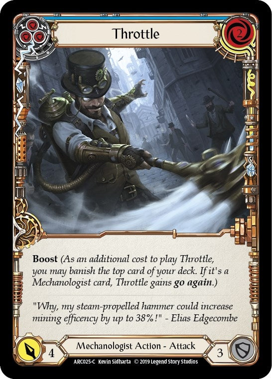 Image for Throttle (Blue) (Arcane Rising) (ARC025) - Flesh and Blood TCG
