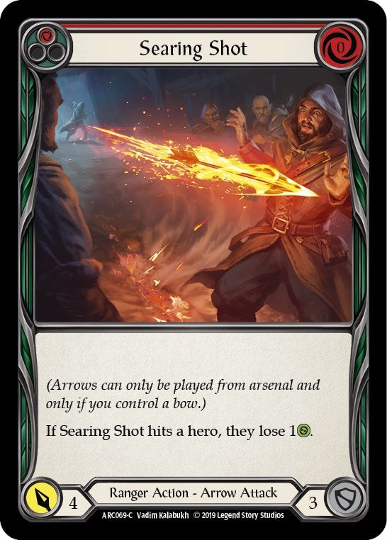 Image for Searing Shot (Red) (Arcane Rising) (ARC069) - Flesh and Blood TCG