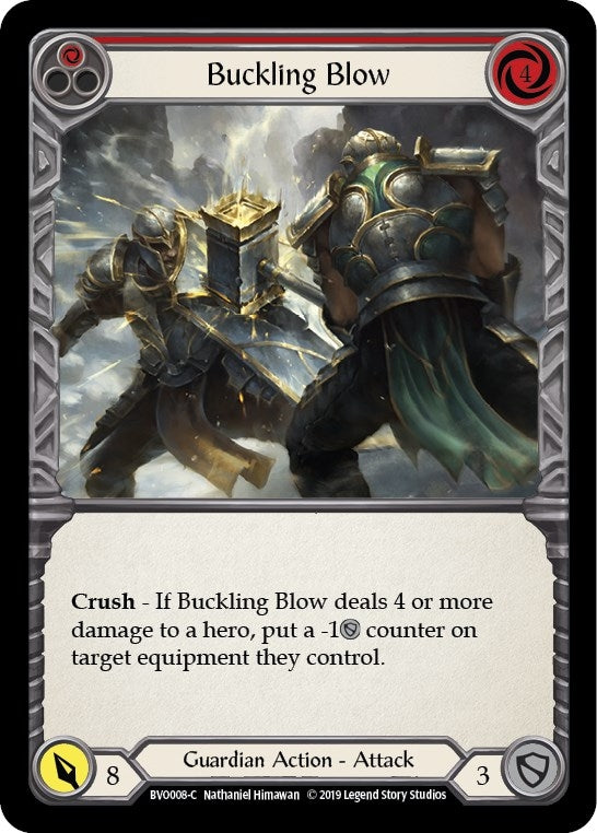 Image for Buckling Blow (Red) (Hero Deck: Bravo) (BVO008) - Flesh and Blood TCG