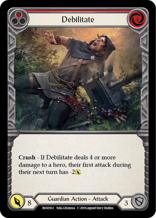 Image for Debilitate (Red) (Hero Deck: Bravo) (BVO010) - Flesh and Blood TCG