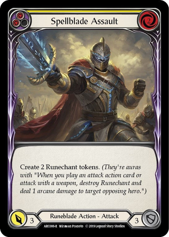 Image for Spellblade Assault (Yellow) (Arcane Rising) (ARC086) - Flesh and Blood TCG