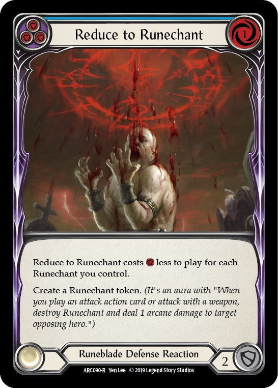 Image for Reduce to Runechant (Blue) (Arcane Rising) (ARC090) - Flesh and Blood TCG