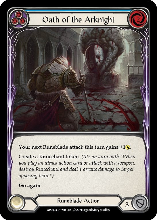 Image for Oath of the Arknight (Blue) (Arcane Rising) (ARC093) - Flesh and Blood TCG