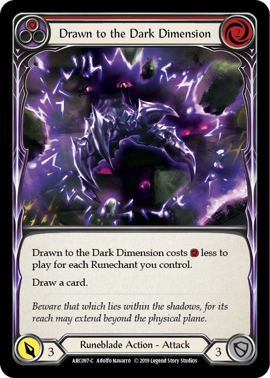 Image for Drawn to the Dark Dimension (Red) (Arcane Rising) (ARC097) - Flesh and Blood TCG