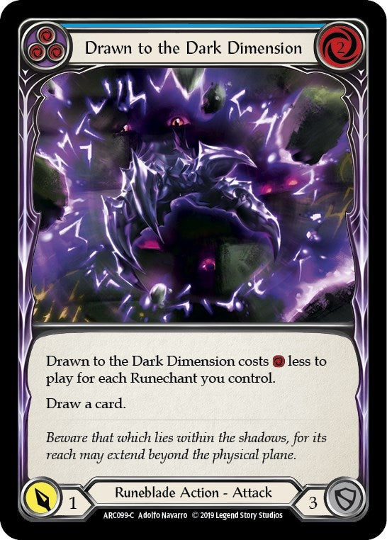 Image for Drawn to the Dark Dimension (Blue) (Arcane Rising) (ARC099) - Flesh and Blood TCG