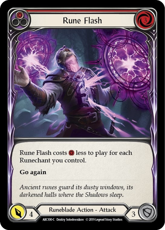 Image for Rune Flash (Red) (Arcane Rising) (ARC100) - Flesh and Blood TCG