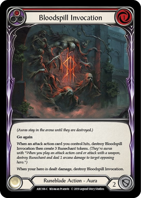 Image for Bloodspill Invocation (Red) (Arcane Rising) (ARC106) - Flesh and Blood TCG