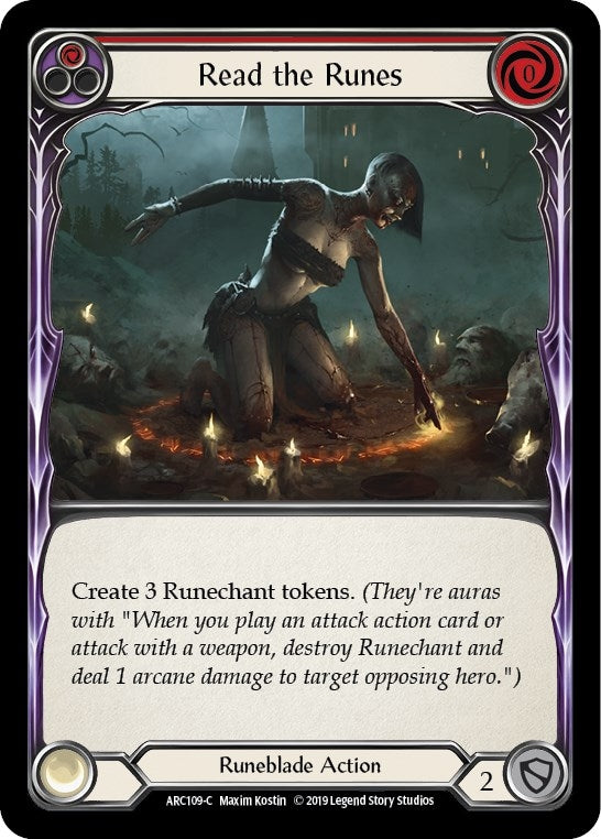Image for Read the Runes (Red) (Arcane Rising) (ARC109) - Flesh and Blood TCG