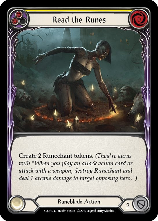 Image for Read the Runes (Yellow) (Arcane Rising) (ARC110) - Flesh and Blood TCG