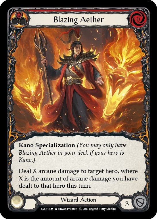 Image for Blazing Aether (Arcane Rising) (ARC118) - Flesh and Blood TCG