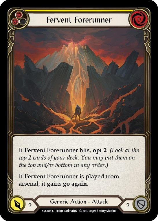 Image for Fervent Forerunner (Yellow) (Arcane Rising) (ARC183) - Flesh and Blood TCG