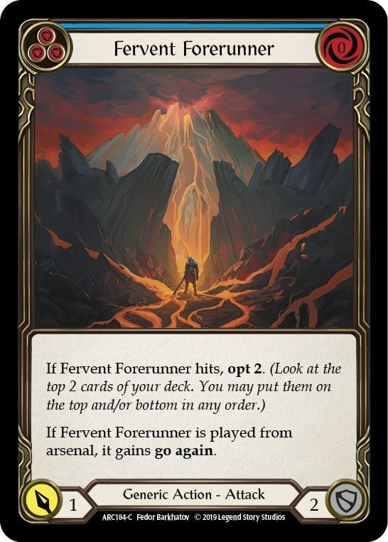 Image for Fervent Forerunner (Blue) (Arcane Rising) (ARC184) - Flesh and Blood TCG