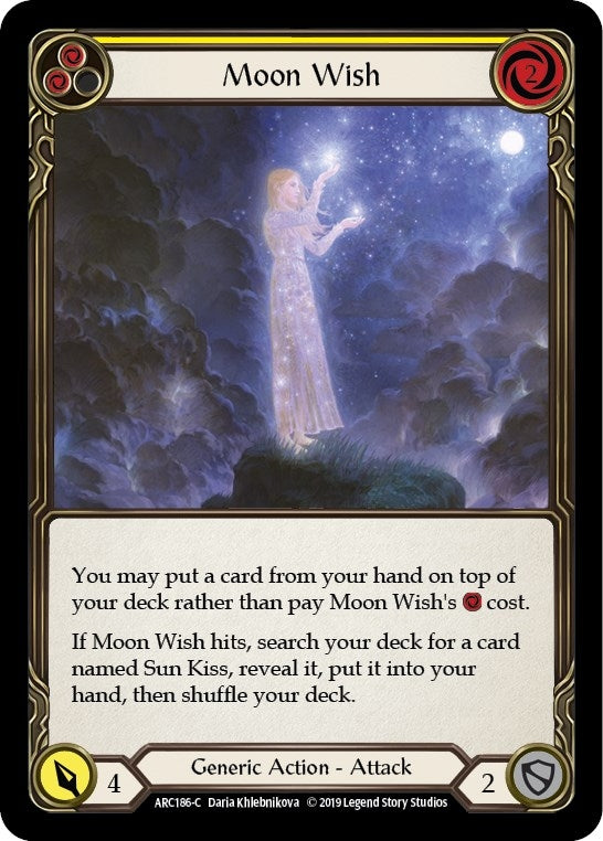 Image for Moon Wish (Yellow) (Arcane Rising) (ARC186) - Flesh and Blood TCG
