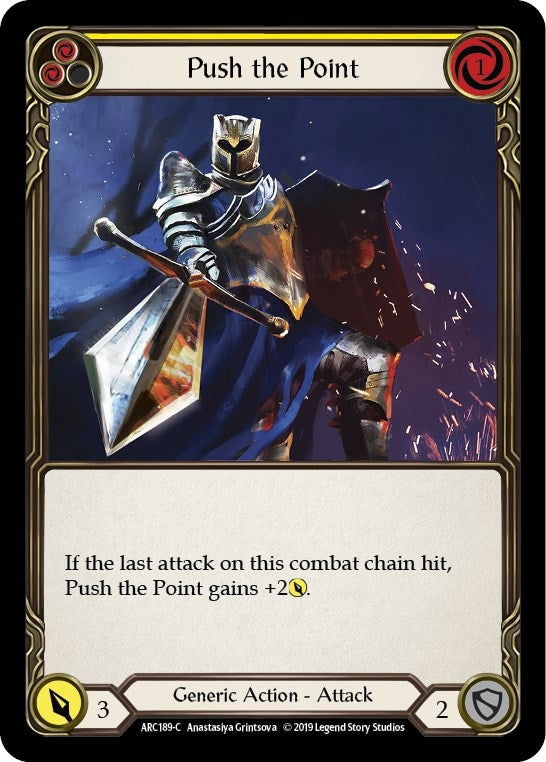 Image for Push the Point (Yellow) (Arcane Rising) (ARC189) - Flesh and Blood TCG