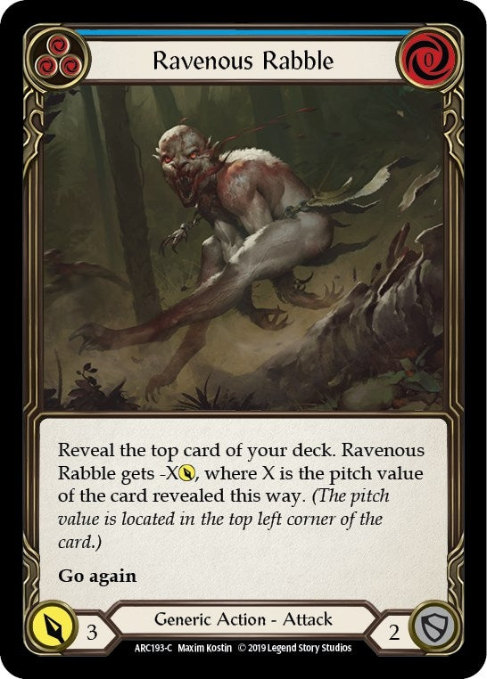 Image for Ravenous Rabble (Blue) (Arcane Rising) (ARC193) - Flesh and Blood TCG