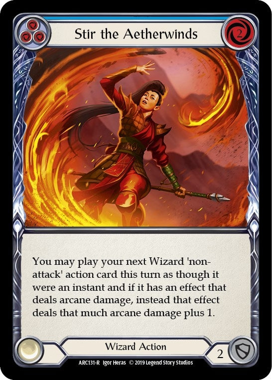 Image for Stir the Aetherwinds (Blue) (Arcane Rising) (ARC131) - Flesh and Blood TCG