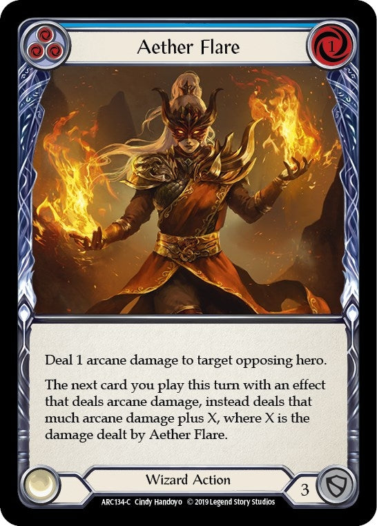 Image for Aether Flare (Blue) (Arcane Rising) (ARC134) - Flesh and Blood TCG