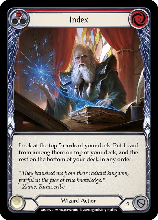 Image for Index (Red) (Arcane Rising) (ARC135) - Flesh and Blood TCG