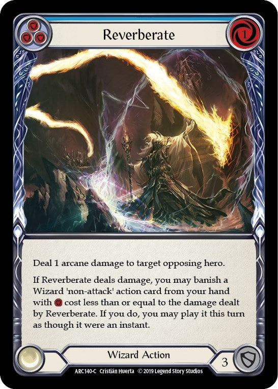 Image for Reverberate (Blue) (Arcane Rising) (ARC140) - Flesh and Blood TCG