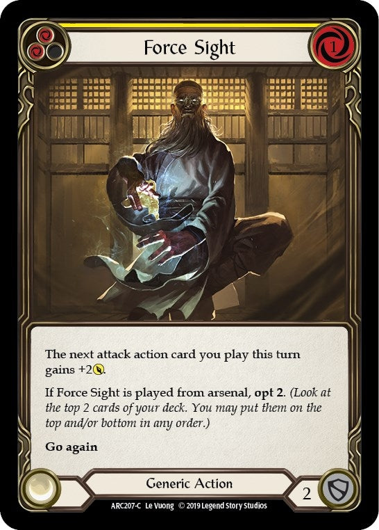 Image for Force Sight (Yellow) (Arcane Rising) (ARC207) - Flesh and Blood TCG