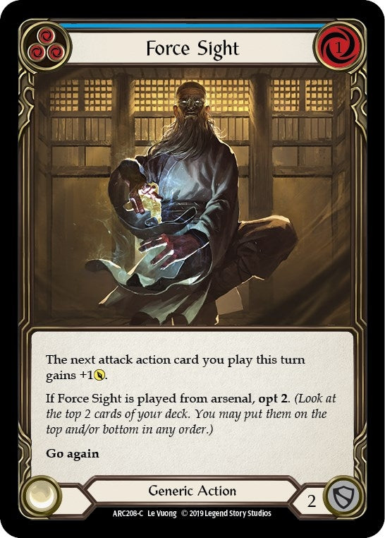 Image for Force Sight (Blue) (Arcane Rising) (ARC208) - Flesh and Blood TCG