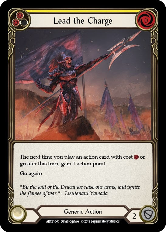 Image for Lead the Charge (Yellow) (Arcane Rising) (ARC210) - Flesh and Blood TCG