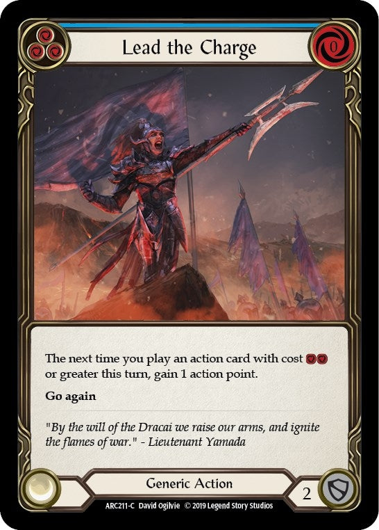 Image for Lead the Charge (Blue) (Arcane Rising) (ARC211) - Flesh and Blood TCG