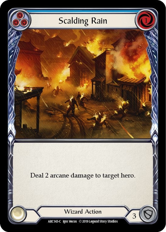 Image for Scalding Rain (Blue) (Arcane Rising) (ARC143) - Flesh and Blood TCG