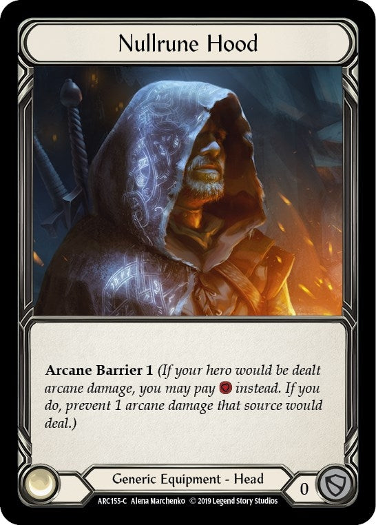 Image for Nullrune Hood (Arcane Rising) (ARC155) - Flesh and Blood TCG