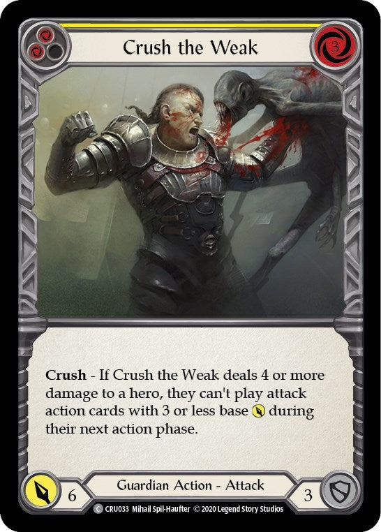 Image for Crush the Weak (Yellow) (Crucible of War) (CRU033) - Flesh and Blood TCG