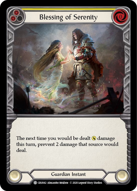 Image for Blessing of Serenity (Yellow) (Crucible of War) (CRU042) - Flesh and Blood TCG