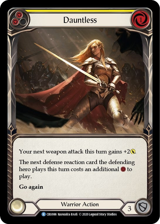 Image for Dauntless (Yellow) (Crucible of War) (CRU086) - Flesh and Blood TCG