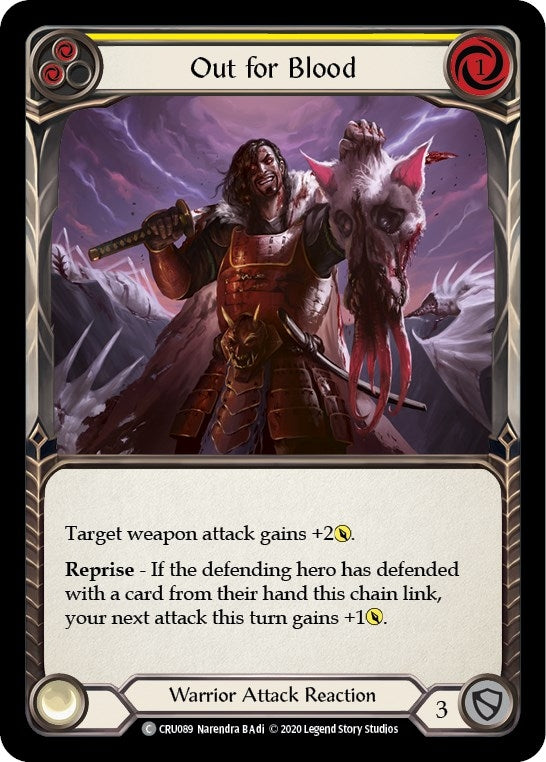 Image for Out for Blood (Yellow) (Crucible of War) (CRU089) - Flesh and Blood TCG
