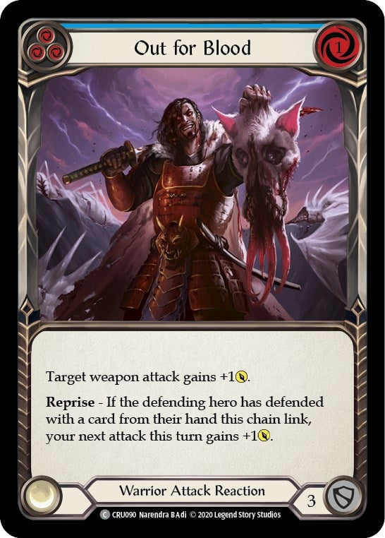 Image for Out for Blood (Blue) (Crucible of War) (CRU090) - Flesh and Blood TCG