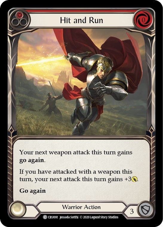 Image for Hit and Run (Red) (Crucible of War) (CRU091) - Flesh and Blood TCG