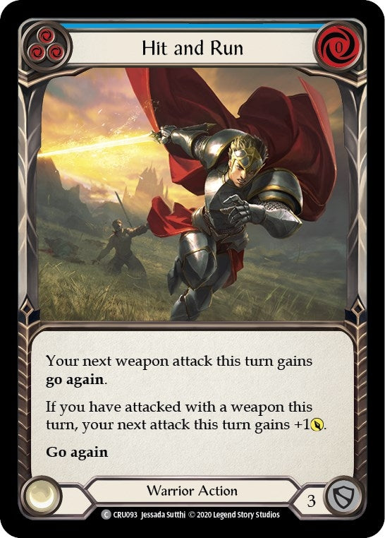 Image for Hit and Run (Blue) (Crucible of War) (CRU093) - Flesh and Blood TCG