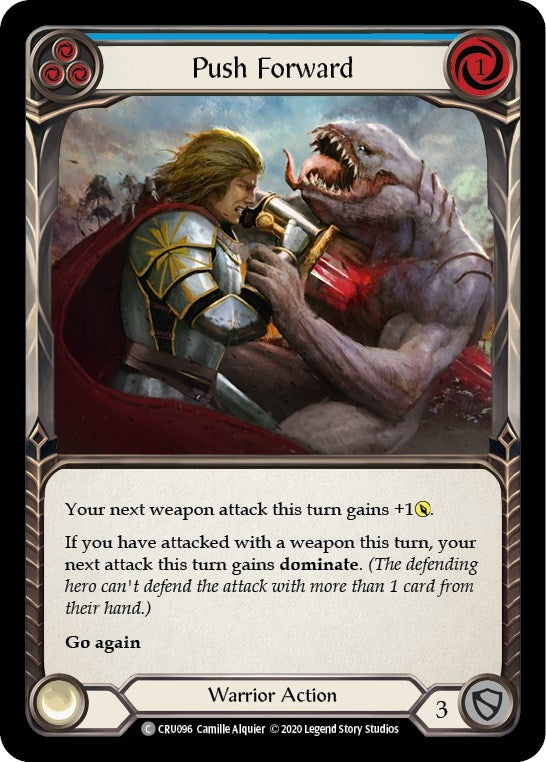 Image for Push Forward (Blue) (Crucible of War) (CRU096) - Flesh and Blood TCG