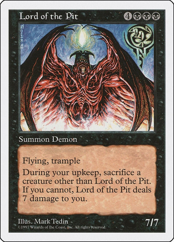 Image for Lord of the Pit (Fifth Edition) - Magic: The Gathering