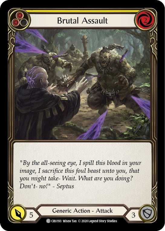 Image for Brutal Assault (Yellow) (Crucible of War) (CRU193) - Flesh and Blood TCG
