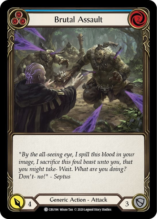 Image for Brutal Assault (Blue) (Crucible of War) (CRU194) - Flesh and Blood TCG