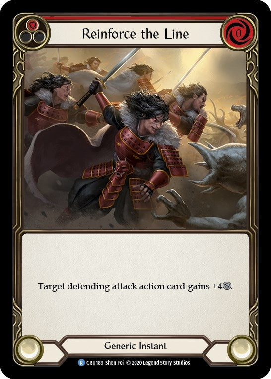 Image for Reinforce the Line (Red) (Crucible of War) (CRU189) - Flesh and Blood TCG