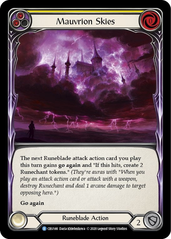 Image for Mauvrion Skies (Yellow) (Crucible of War) (CRU146) - Flesh and Blood TCG