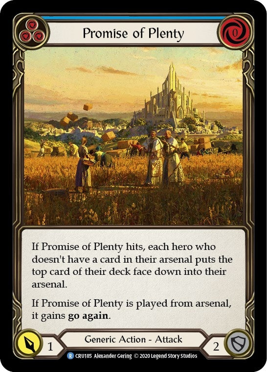 Image for Promise of Plenty (Blue) (Crucible of War) (CRU185) - Flesh and Blood TCG