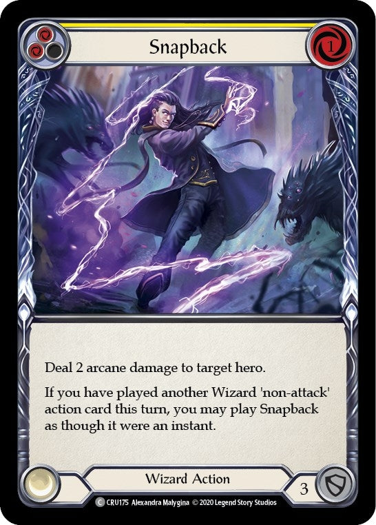 Image for Snapback (Yellow) (Crucible of War) (CRU175) - Flesh and Blood TCG