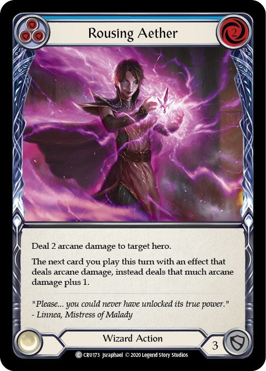 Image for Rousing Aether (Blue) (Crucible of War) (CRU173) - Flesh and Blood TCG