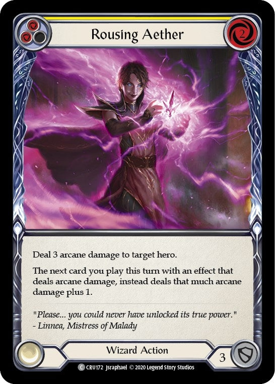 Image for Rousing Aether (Yellow) (Crucible of War) (CRU172) - Flesh and Blood TCG