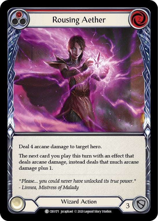 Image for Rousing Aether (Red) (Crucible of War) (CRU171) - Flesh and Blood TCG