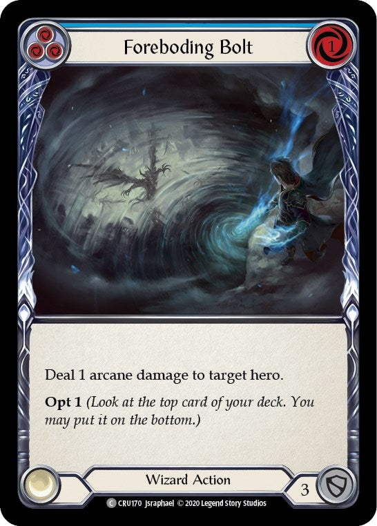 Image for Foreboding Bolt (Blue) (Crucible of War) (CRU170) - Flesh and Blood TCG
